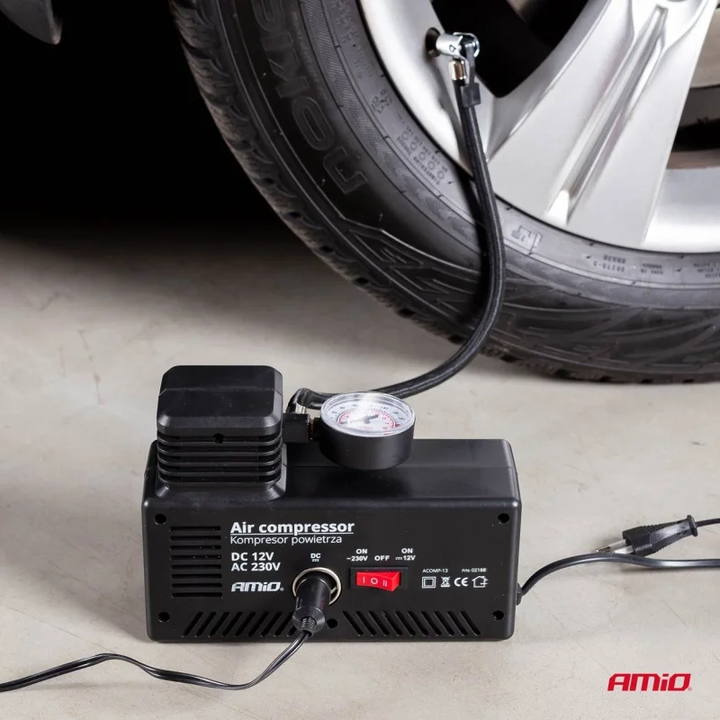 Kompresor samochodowy 12V/230V AMIO Acomp-13 — ujęcie 4