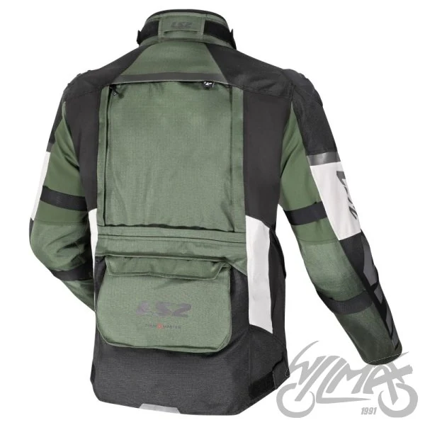 Kurtka motocyklowa LS2 X-Master Black Green Grey — L — ujęcie 2