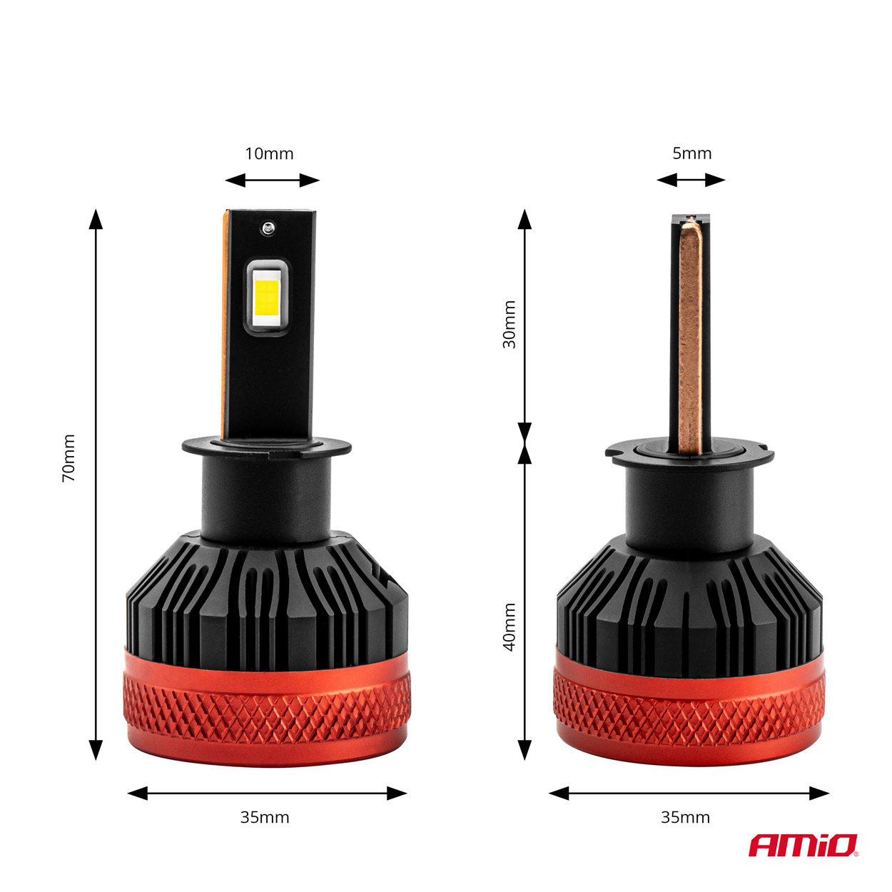 Żarówki samochodowe LED seria X3 H3 6500K Canbus — ujęcie 3