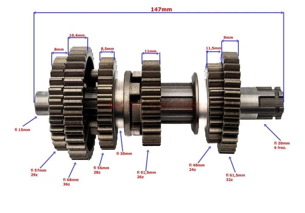 Skrzynia biegów KOMPLET 125 cm³ Cross Quad ATV 156FMI — ujęcie 3