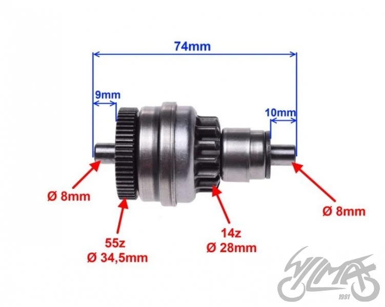 Sprzęgło bendix do Piaggio Zip 50 4T — ujęcie 3