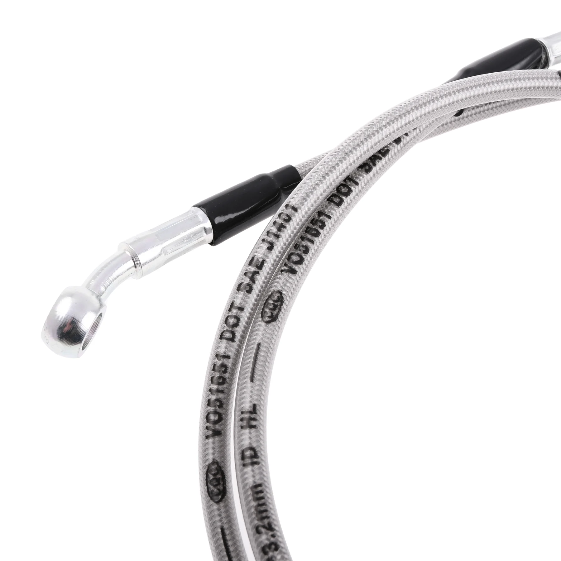 Przewód hamulcowy w oplocie 140 cm srebrny — ujęcie 2