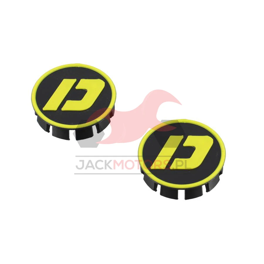 Zaślepki ramy Doppler Derbi Senda / Aprilia / Gilera 50cm³ czarno-żółte kpl. — ujęcie 1