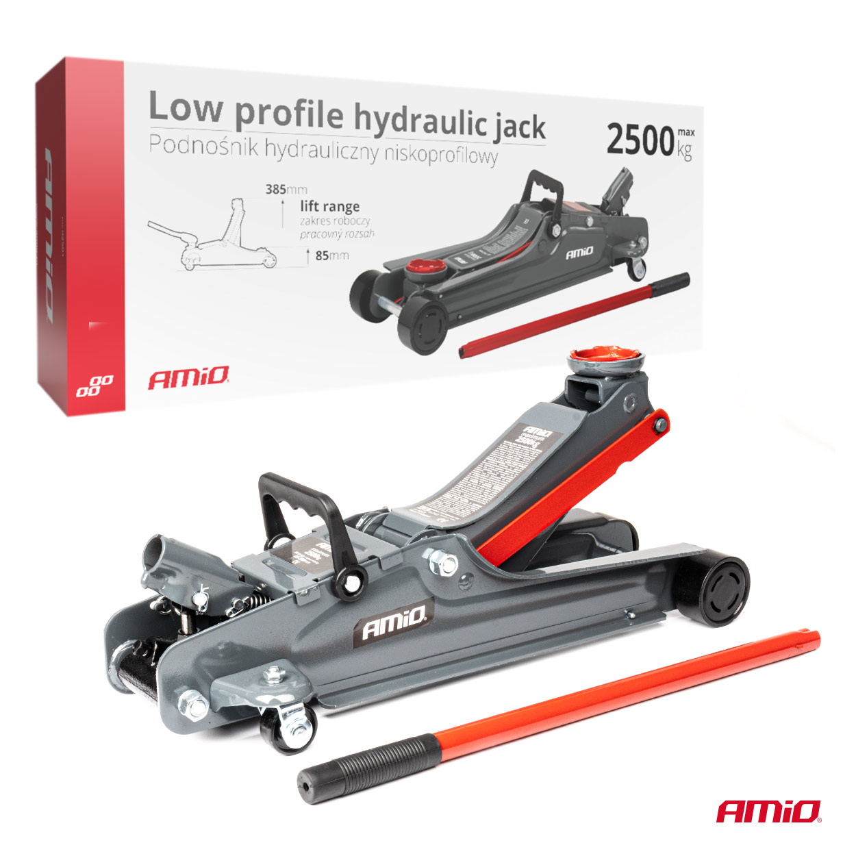 Podnośnik hydrauliczny niskoprofilowy żaba 2,5T 2500 kg CE — ujęcie 10