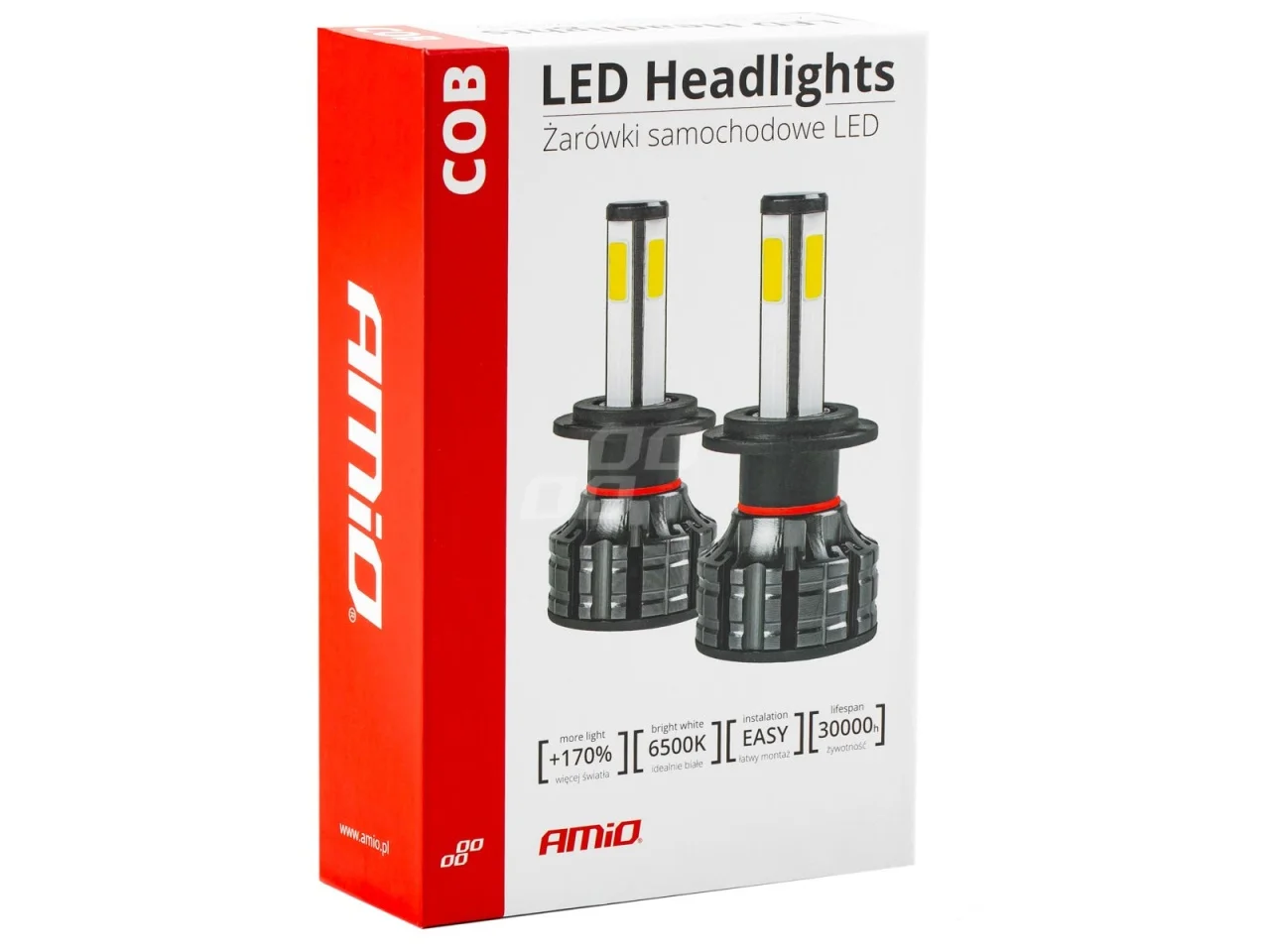 Żarówki samochodowe H7 LED COB 4Side AMIO (2szt.) — ujęcie 8