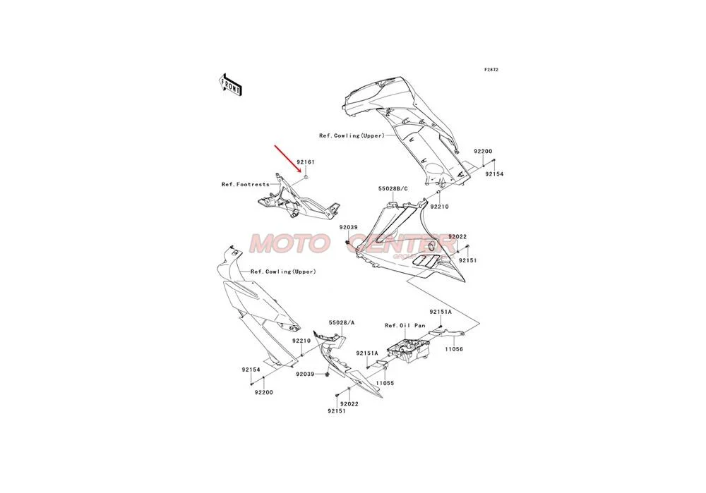Gumowa podkladka (set podńóżka kierowcy) OEM Kawasaki ER6F GTR1400 — ujęcie 2