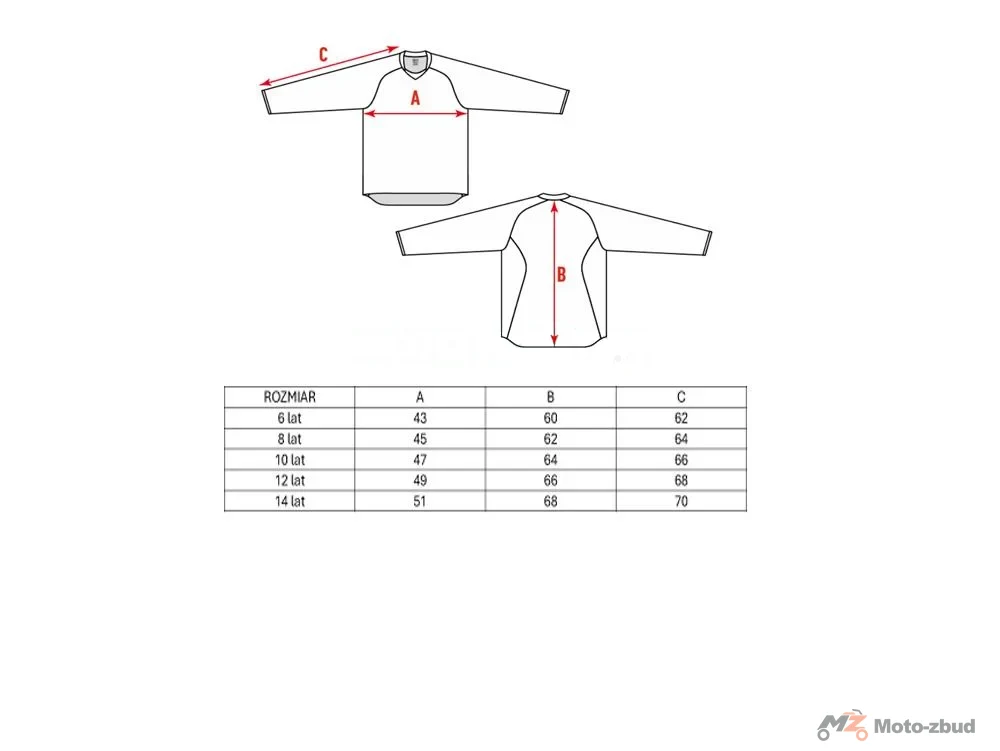 Bluza crossowa BLEXX AT-5110 Junior czarna/niebieska 14 lat — ujęcie 2