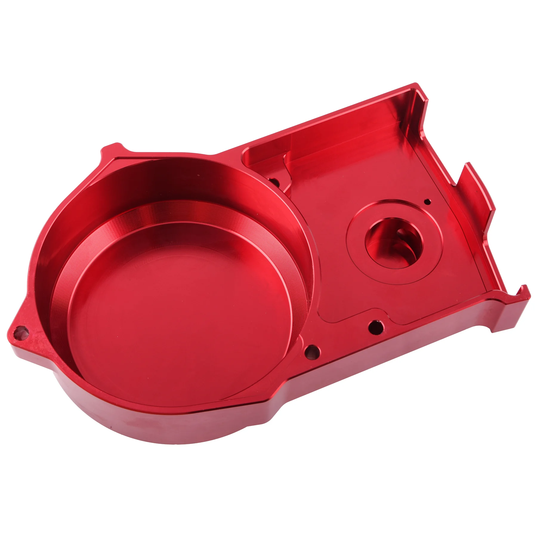 Pokrywa silnika prawa DPR Performance CNC do Simson S51, SR50 — czerwona — ujęcie 3