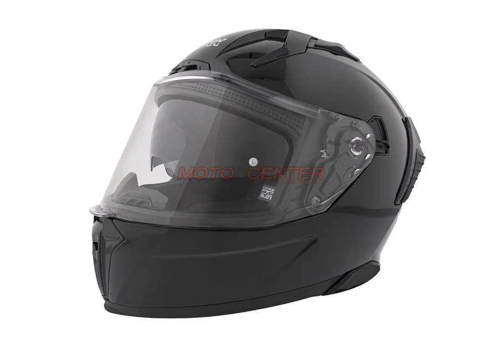 Kask zamknięty z blendą i lampą LED BLEXX FF953 czarny M ECER22.06 — ujęcie 1
