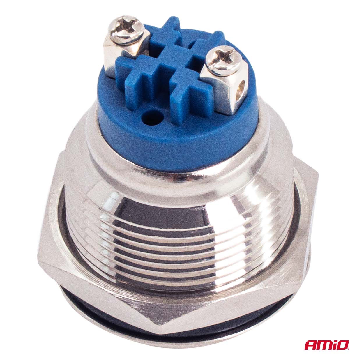 Włącznik płaski okrągły stalowy ON/OFF 19 mm 5A 12/230V — ujęcie 4
