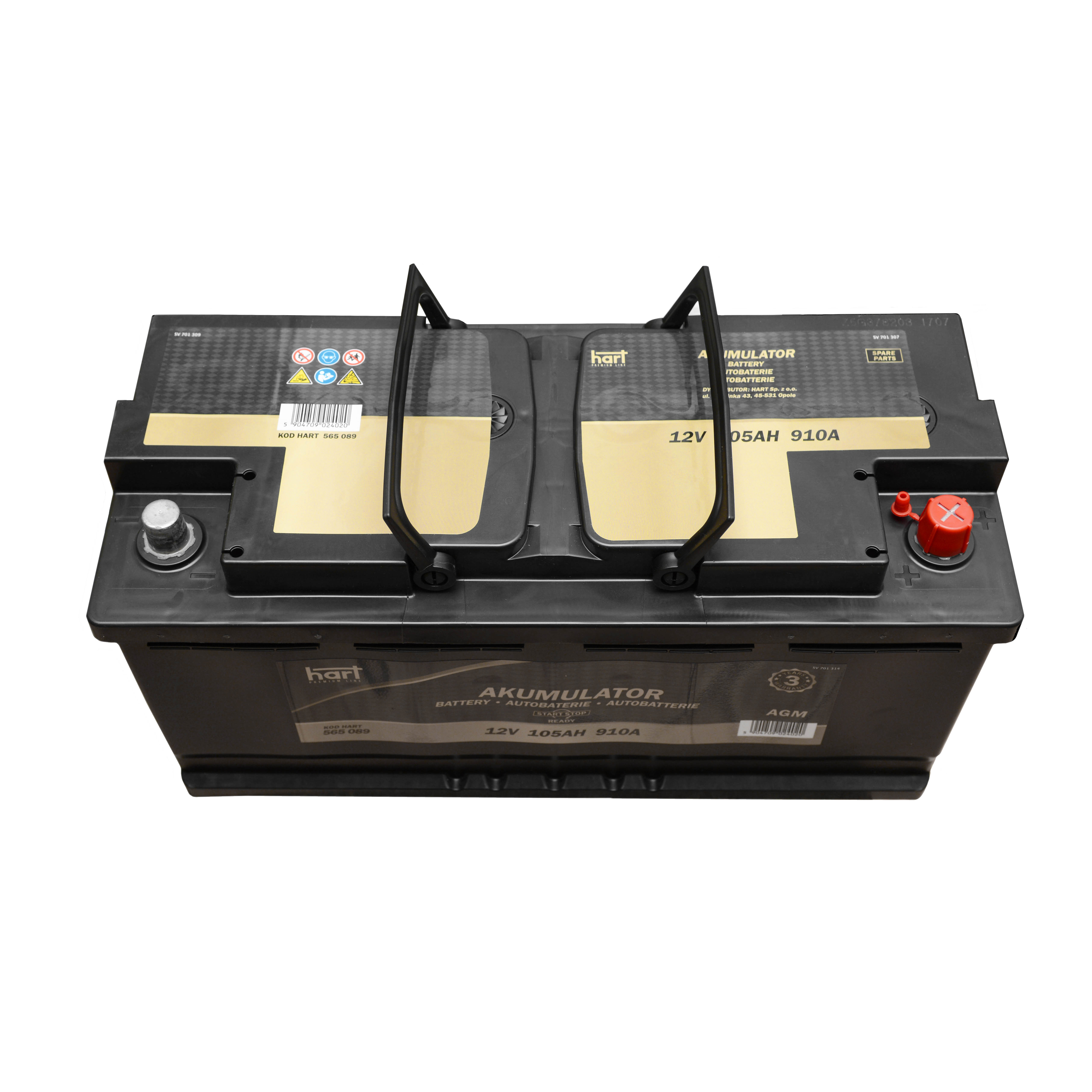 Akumulator 105 Ah 910A AGM P+ Premium HART 565 089 — ujęcie 3