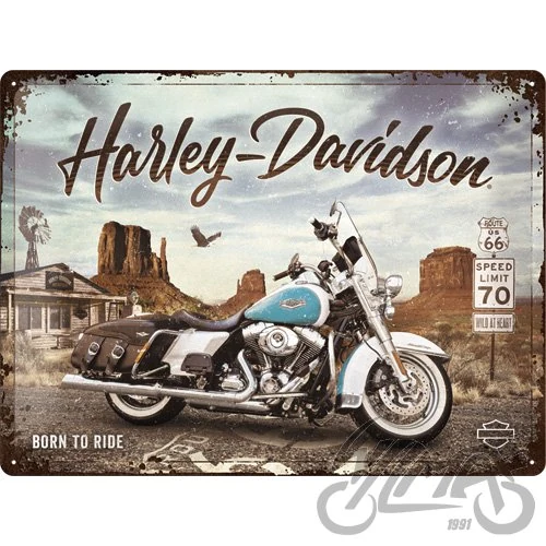 Tablica plakat 30 × 40 Harley-Davidson route 23291