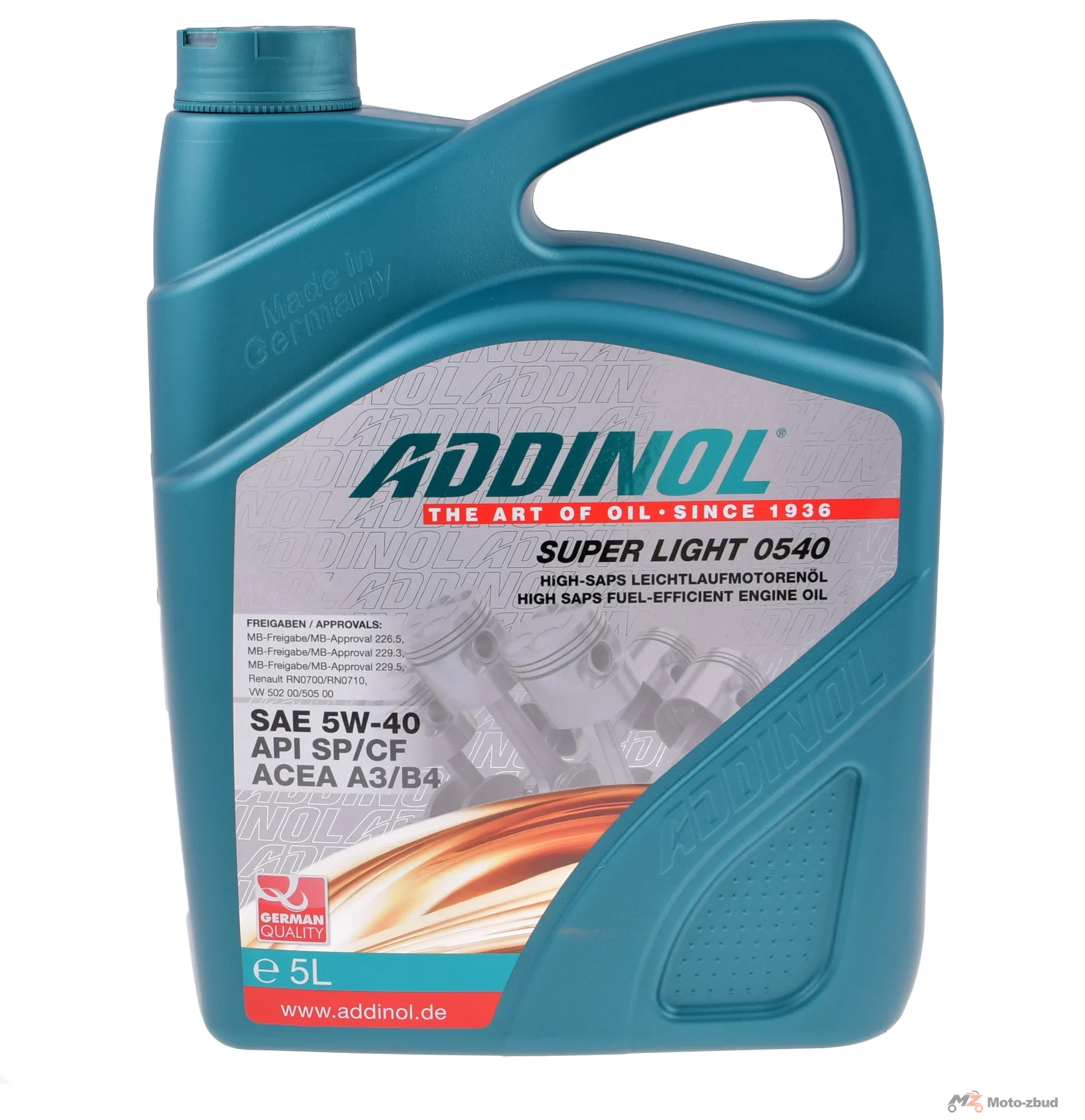 Olej silnikowy Addinol 5W40 super light mv 0540 5 l