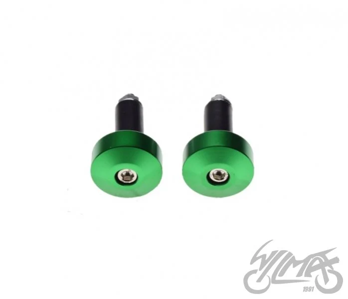 Końcówki kierownicy zielone — mocowanie 13 mm, komplet — ujęcie 3