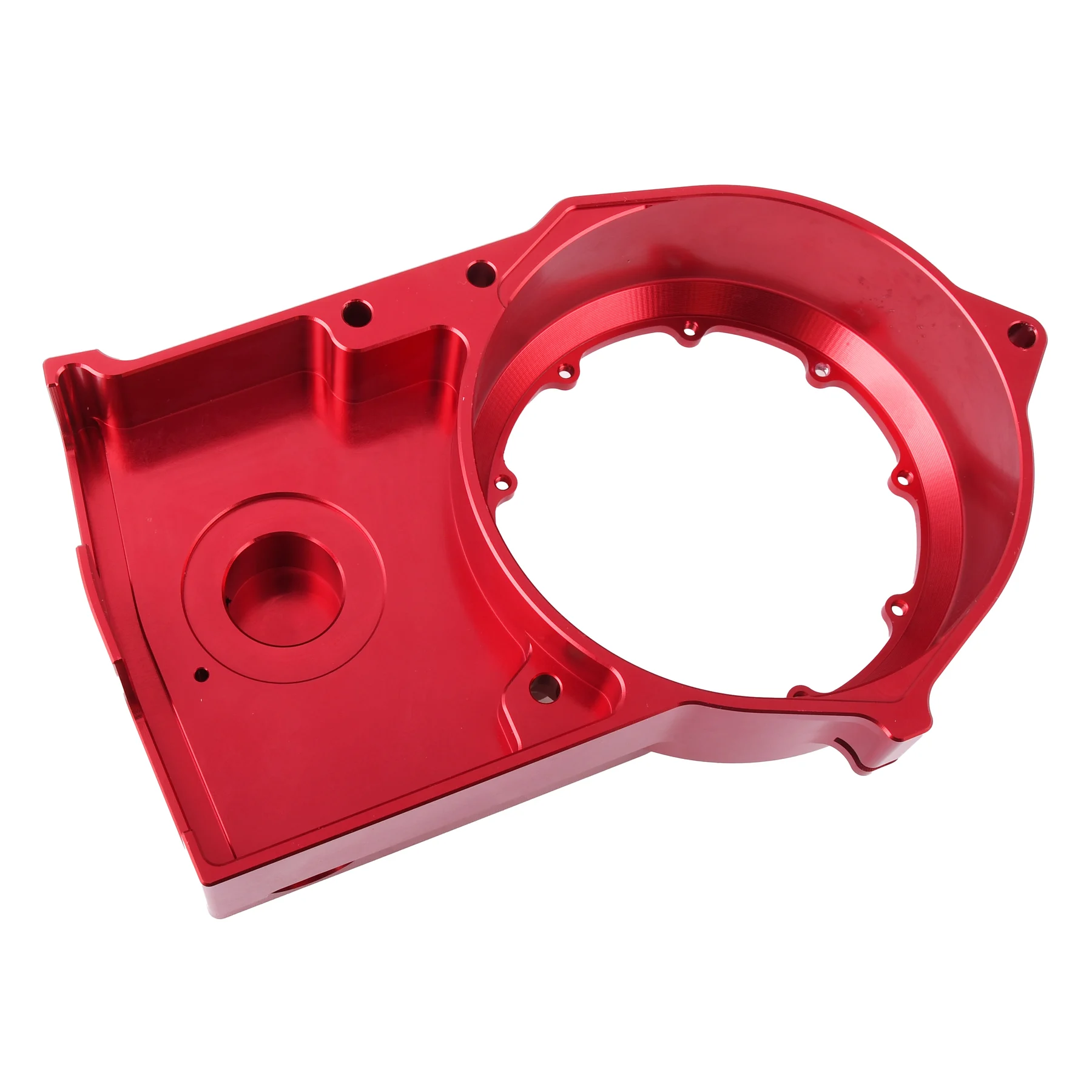 Pokrywa silnika prawa DPR Performance CNC Clear do Simson S51, SR50 — czerwona — ujęcie 4