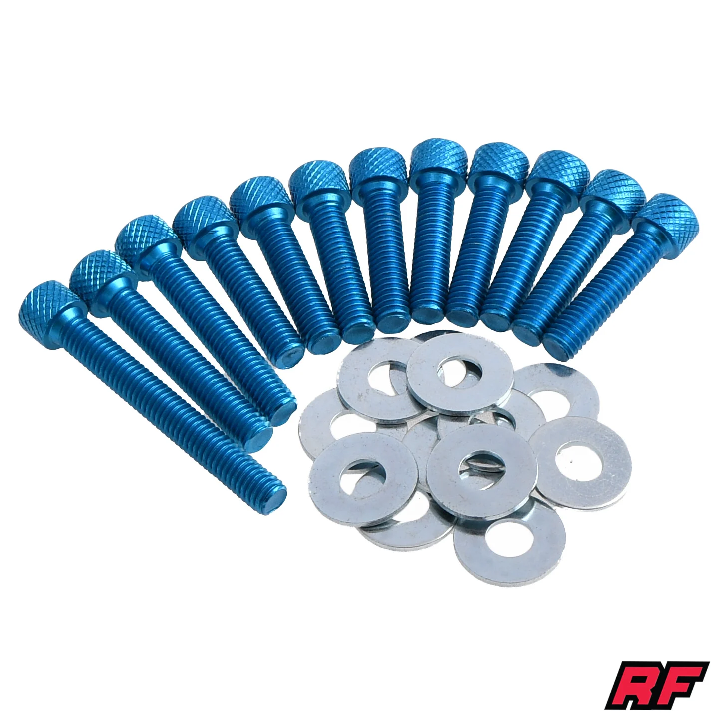 Śruby pokrywy wariatora Racing Force aluminium niebieskie Minarelli kpl. — ujęcie 1
