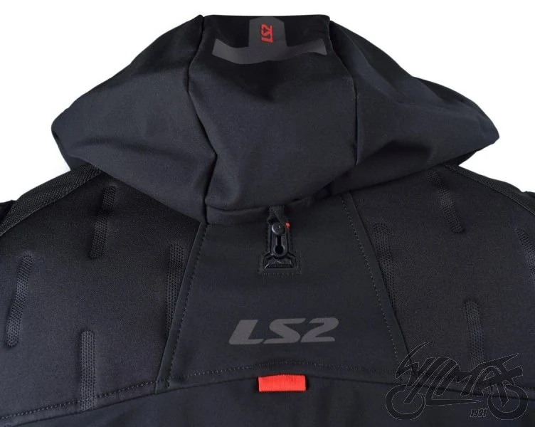 Kurtka motocyklowa LS2 Zirconium — czarny / czerwony, S — ujęcie 3