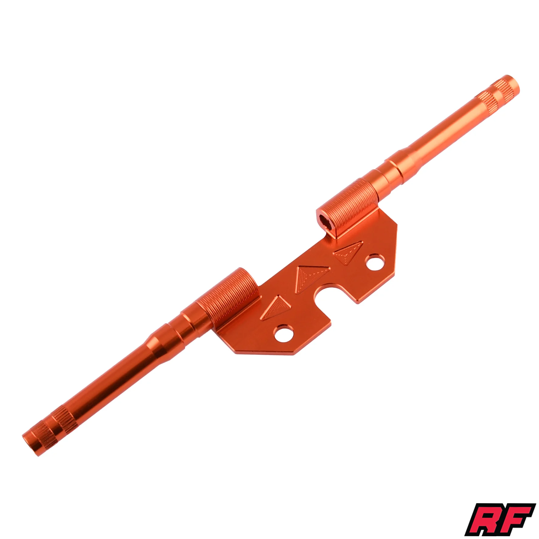 Uchwyt kierunkowskazu Simson tył 10 mm okrągły aluminium CNC pomarańczowy z gwintem M8 Racing Force — ujęcie 1