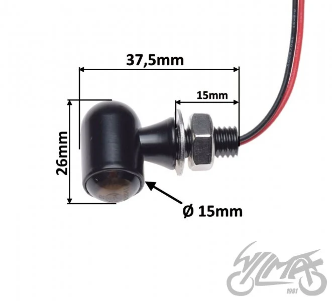 Kierunkowskaz mini LED, czarny — komplet AM1496 — ujęcie 2