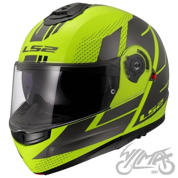 Kask szczękowy LS2 FF908 Strobe II Code Hi-Vis Yel. Grey — M — ujęcie 1