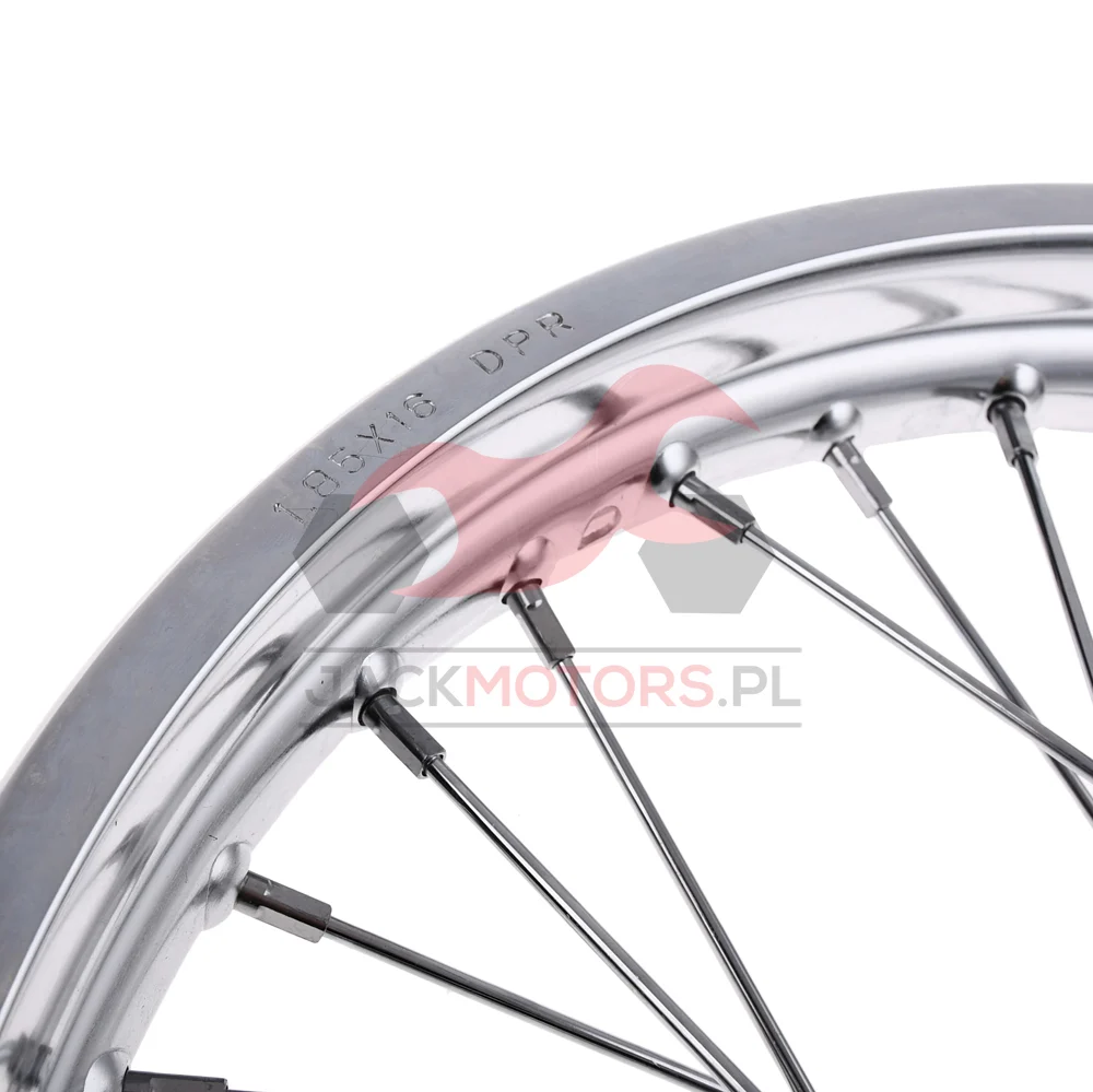 Koło jezdne Simson S51 1,85 × 16 chrom DPR Classic srebrna piasta + szprychy chrom — ujęcie 4