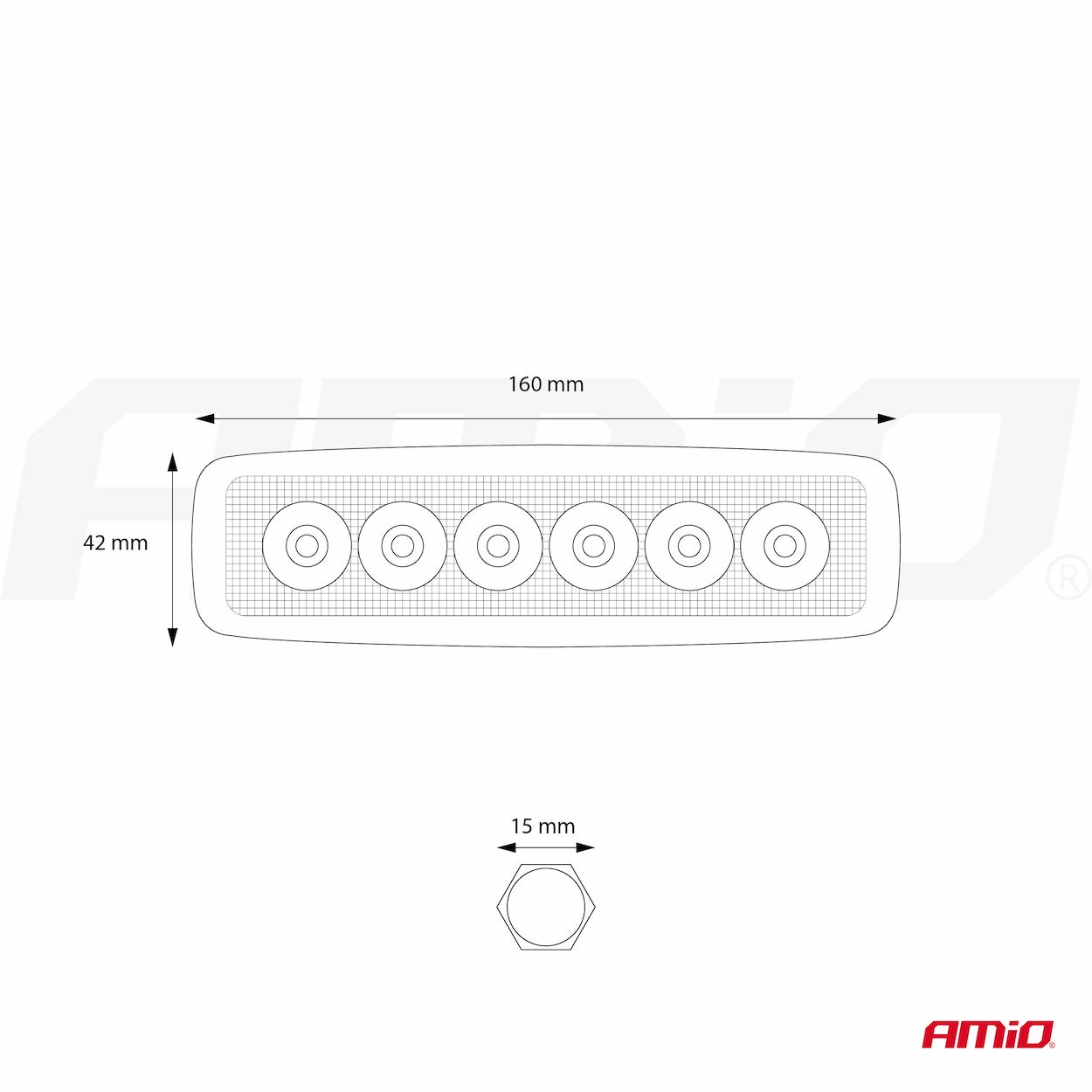 Lampa robocza LED szperacz AWL01 6 LED 12 V 24 V — ujęcie 13
