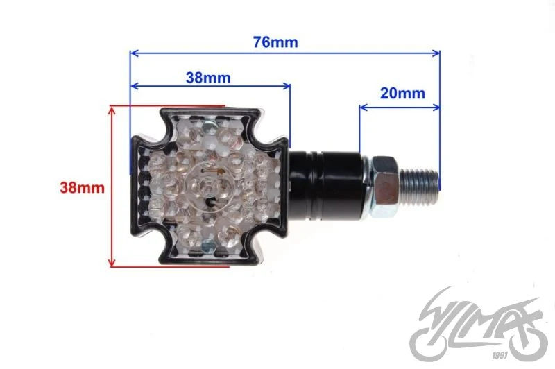 Kierunkowskazy LED w kształcie krzyża, 12 V 1,96 W — para — ujęcie 2