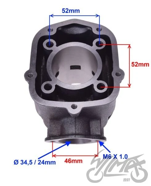 Cylinder do Derbi Aprilia 70 cm³ woda EURO 3 — AY3210B — ujęcie 4