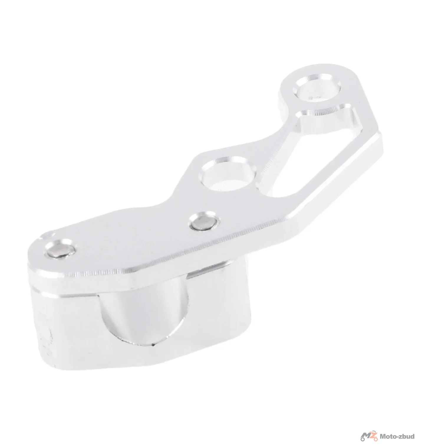 Uchwyt przewodu hamulcowego Simson S50 S51 srebrny aluminium CNC anoda Racing Force — ujęcie 2