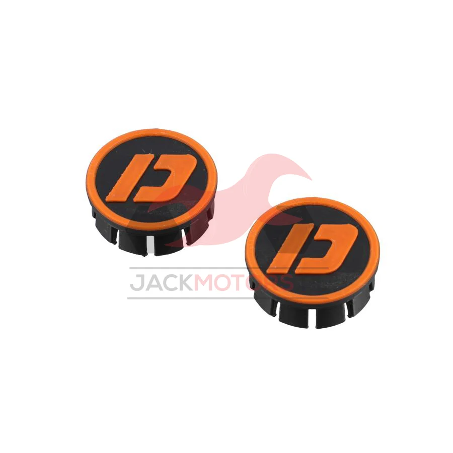 Zaślepki ramy Doppler Derbi Senda / Aprilia / Gilera 50cm³ czarno-pomarańczowe kpl. — ujęcie 1