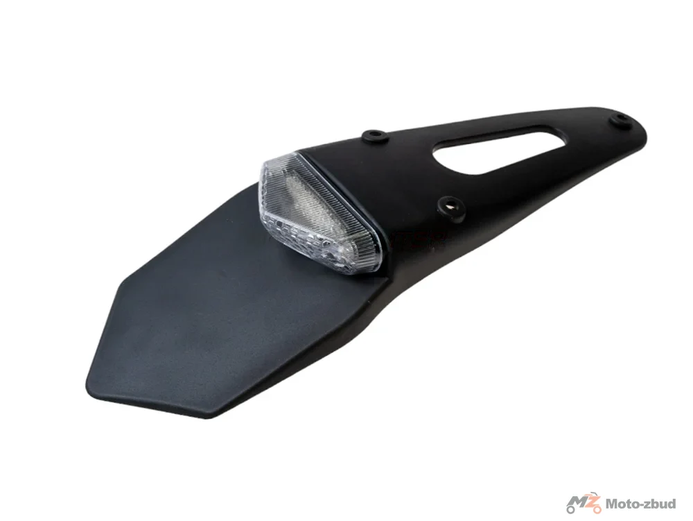 Lampa tył z Błotnikiem biały Klosz Uniwersalna Enduro — ujęcie 1