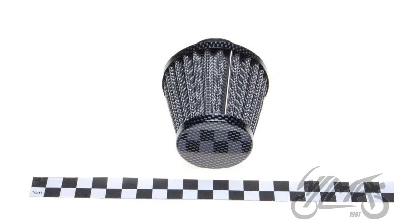 Filtr powietrza 28 mm stożkowy wzór carbon — ujęcie 2