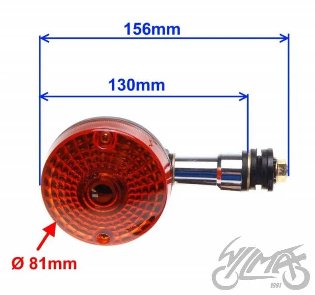 Kierunkowskaz przedni do Suzuki GN 125, czarny — komplet SGN2462 — ujęcie 2
