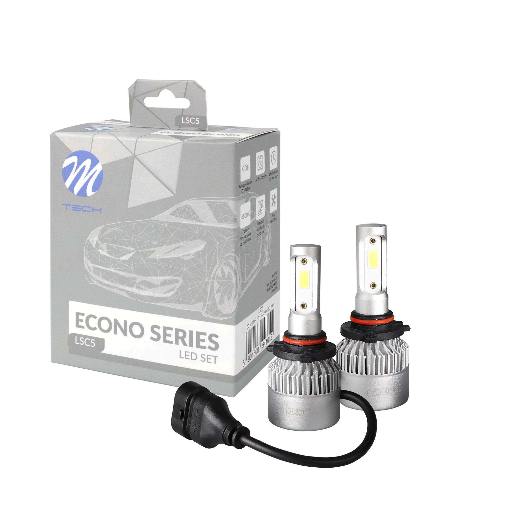 Zestaw LED H10/HB3 12/24V 80 W M-Tech LSC5 — ujęcie 4