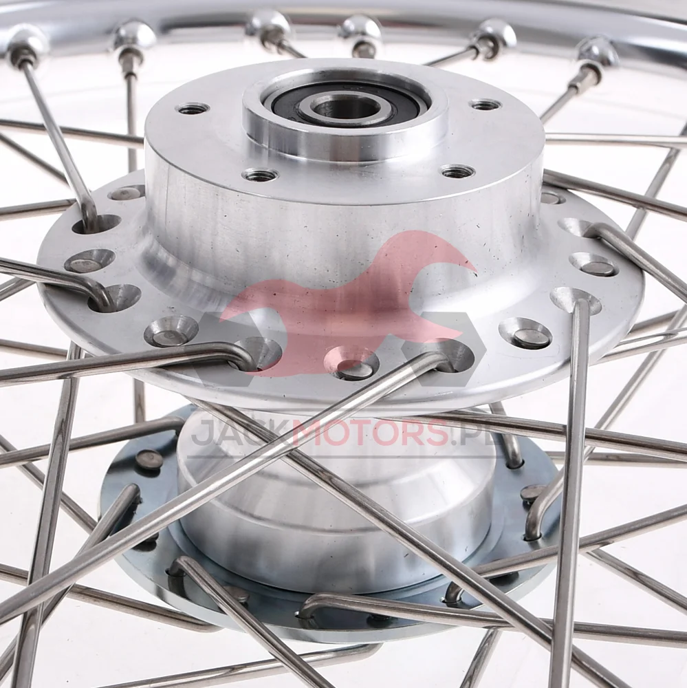 Koło jezdne Simson S51 1,6 × 16 aluminium DPR Classic srebrna piasta + szprychy INOX — ujęcie 4