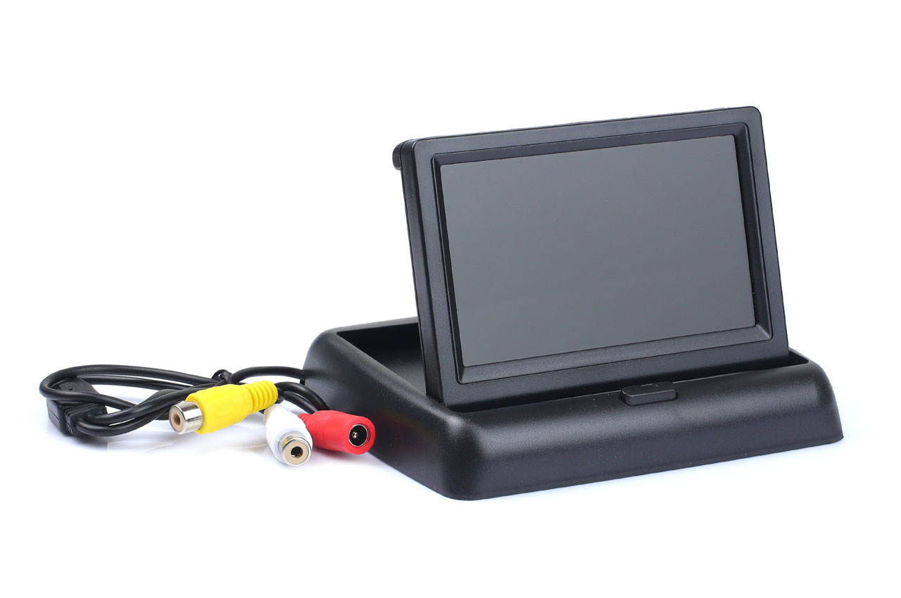 Zestaw czujników parkowania TFT02 4,3" z kamerą HD-307-IR 4 sensory czarne wewnętrzne — ujęcie 4