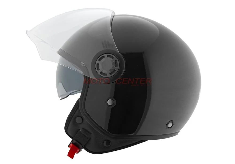 Kask motocyklowy otwarty z blendą City-Bike YA-662 czarny połysk rozmiar L Homologacja ECE 22.06 — ujęcie 2