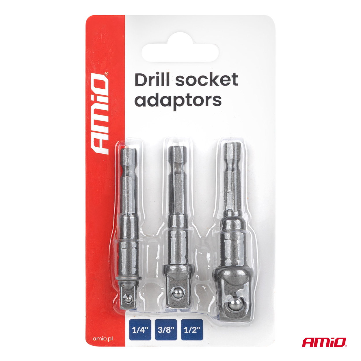 Zestaw adapterów do wkrętarki 3 elementów 1/4" 3/8" 1/2" — ujęcie 5