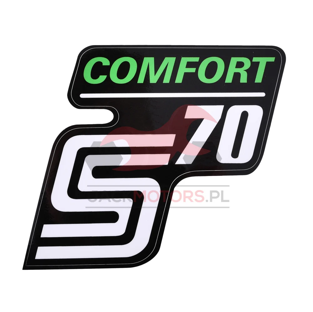 Naklejka Simson S70 pokrywy comfort zielona premium MZA — ujęcie 1