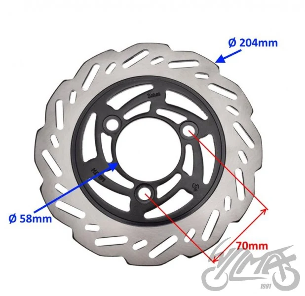 Tarcza hamulca tylnego do Longjia LJ125T-8M — 204 mm — ujęcie 2