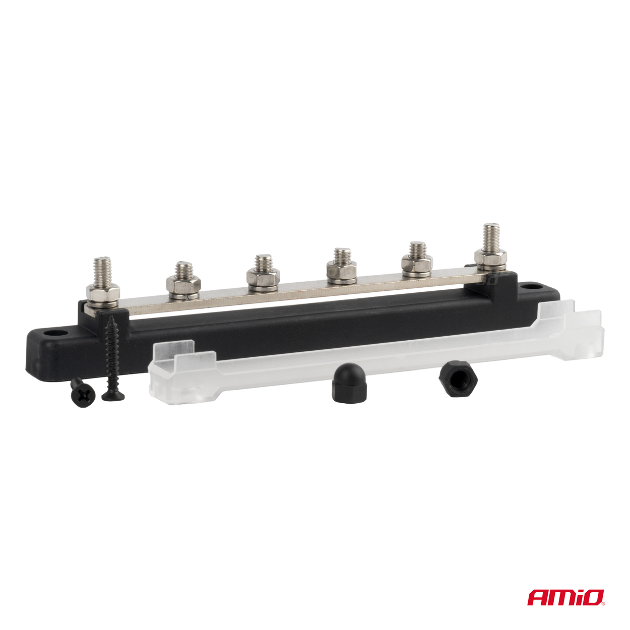 Blok rozdzielczy masy plusa bus bar M6 12 V - 48 V 250A — ujęcie 3