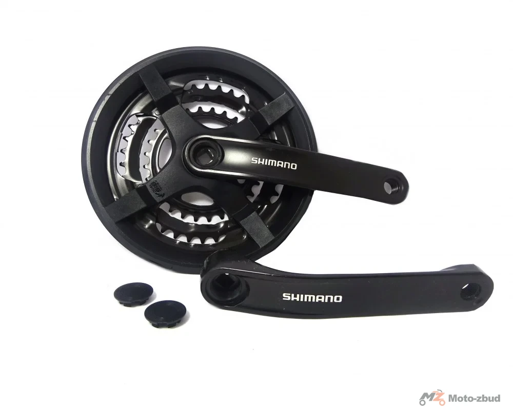 Mechanizm korbowy Shimano 6/7/8 rzędowy czarny FCTY301 48/38/28T 170 mm