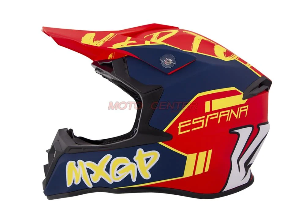 Kask crossowy MD-902 A czerwony Matowy Champion S Homologacja ECE R22.06 — ujęcie 2