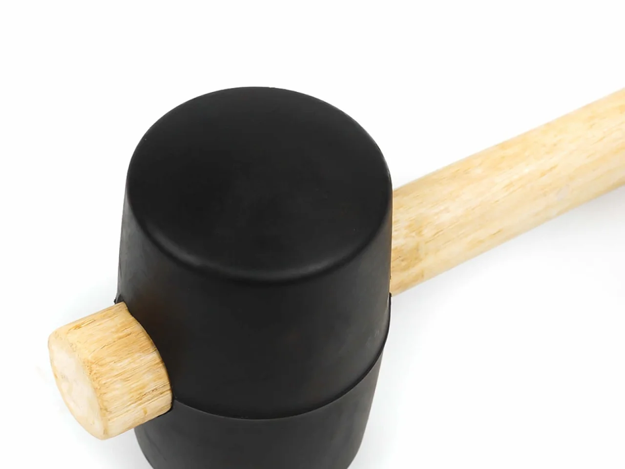Młotek gumowy z drewnianą rączką 65mm 450g biały — ujęcie 2