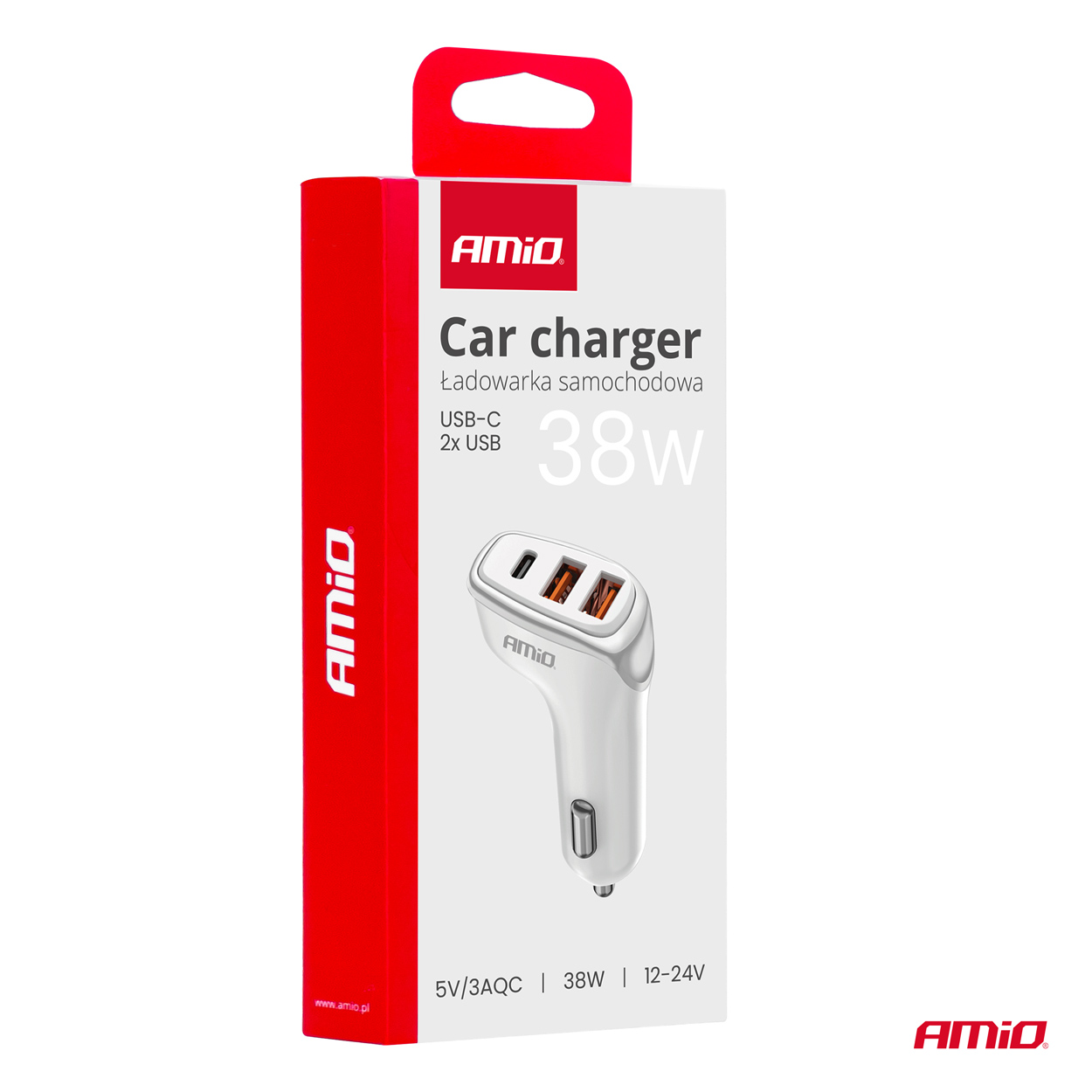 Ładowarka samochodowa 2x USB-A + USB-C 38 W — ujęcie 5