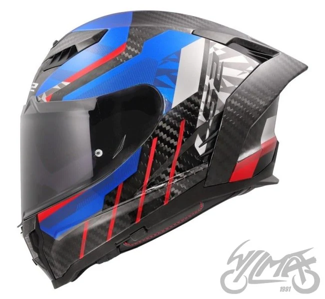 Kask LS2 FF807 Dragon Trax Blue Red — rozmiar M — ujęcie 2