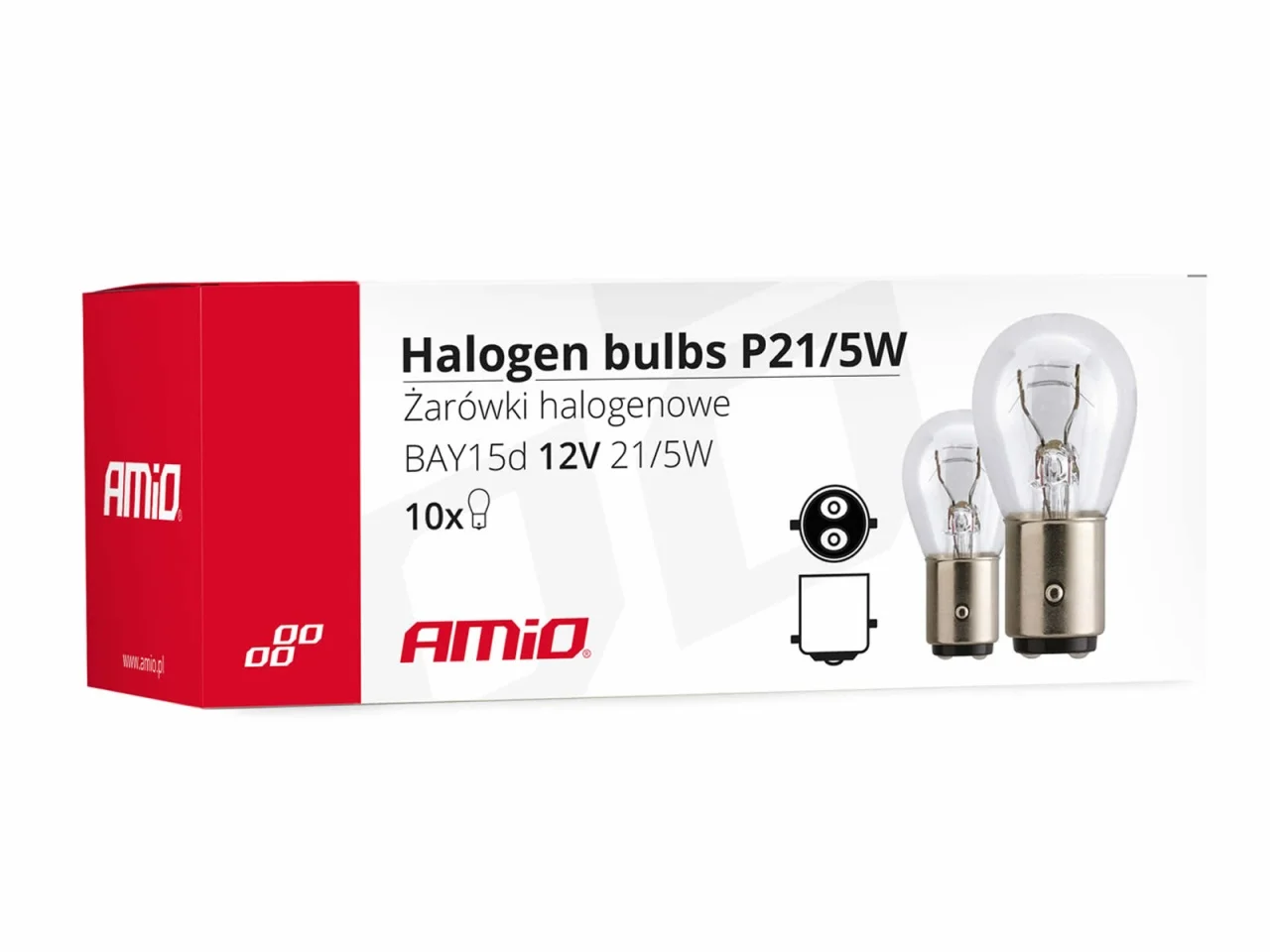 Żarówka BAY15D 12V 21/5W AMIO (10szt.) — ujęcie 2