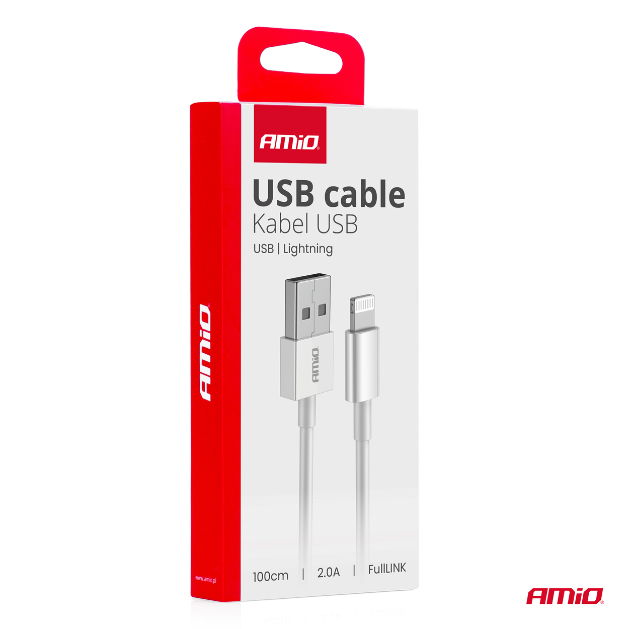 Kabel do ładowania USB-A - LIGHTNING IPHONE 2A 100 cm FullLINK — ujęcie 4