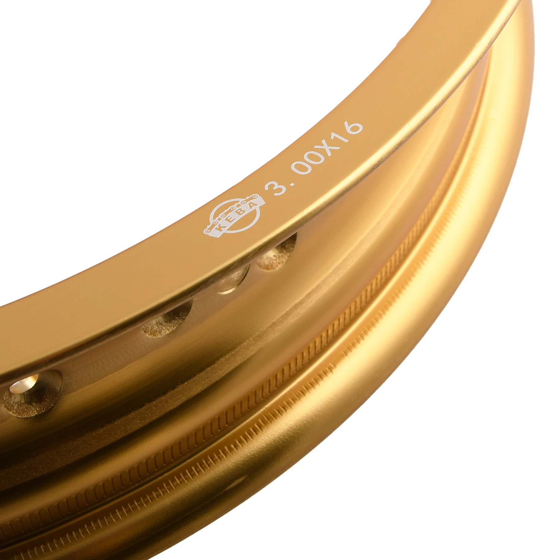 Obręcz koła Simson MZ ETZ 3,00 × 16 aluminiowa złota polerowana MZA — ujęcie 2