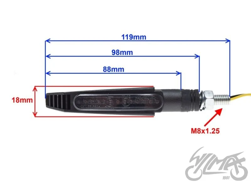 Kierunkowskaz LED sekwencyjny 12 V 5 W, czarny — AL9191 — ujęcie 3